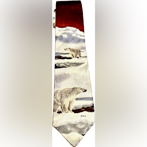 Bonnie Marris Other - Bear Pattern silk Tie by Bonnie Marris